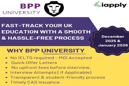Admissions Open at BPP University, UK | No Upfront Fees Before Interview!